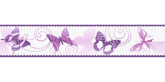 A.S. Creation Tapetenborte Bordüre Schmetterling Weiß Pink AS 9012-24