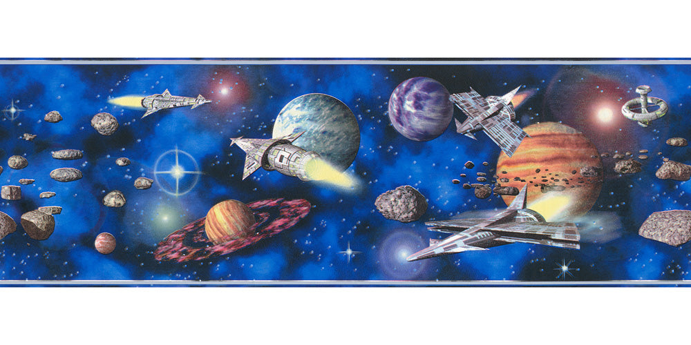 A.S. Creation Tapetenborte Bordüre Weltall Universum Bunt AS 8962-16
