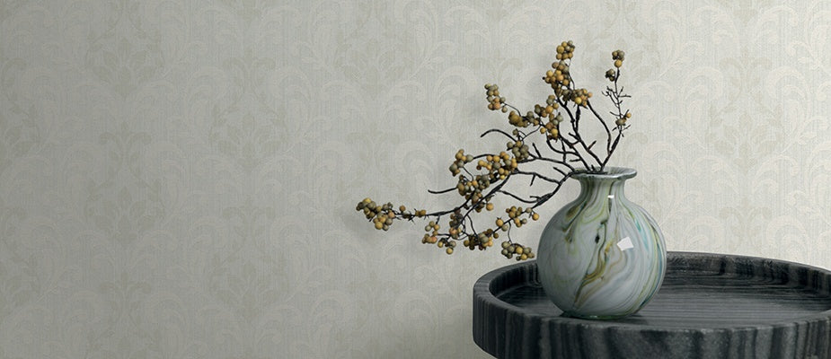  Textil Tapete Ornament Hellgrau Rasch Textil Sky 082400