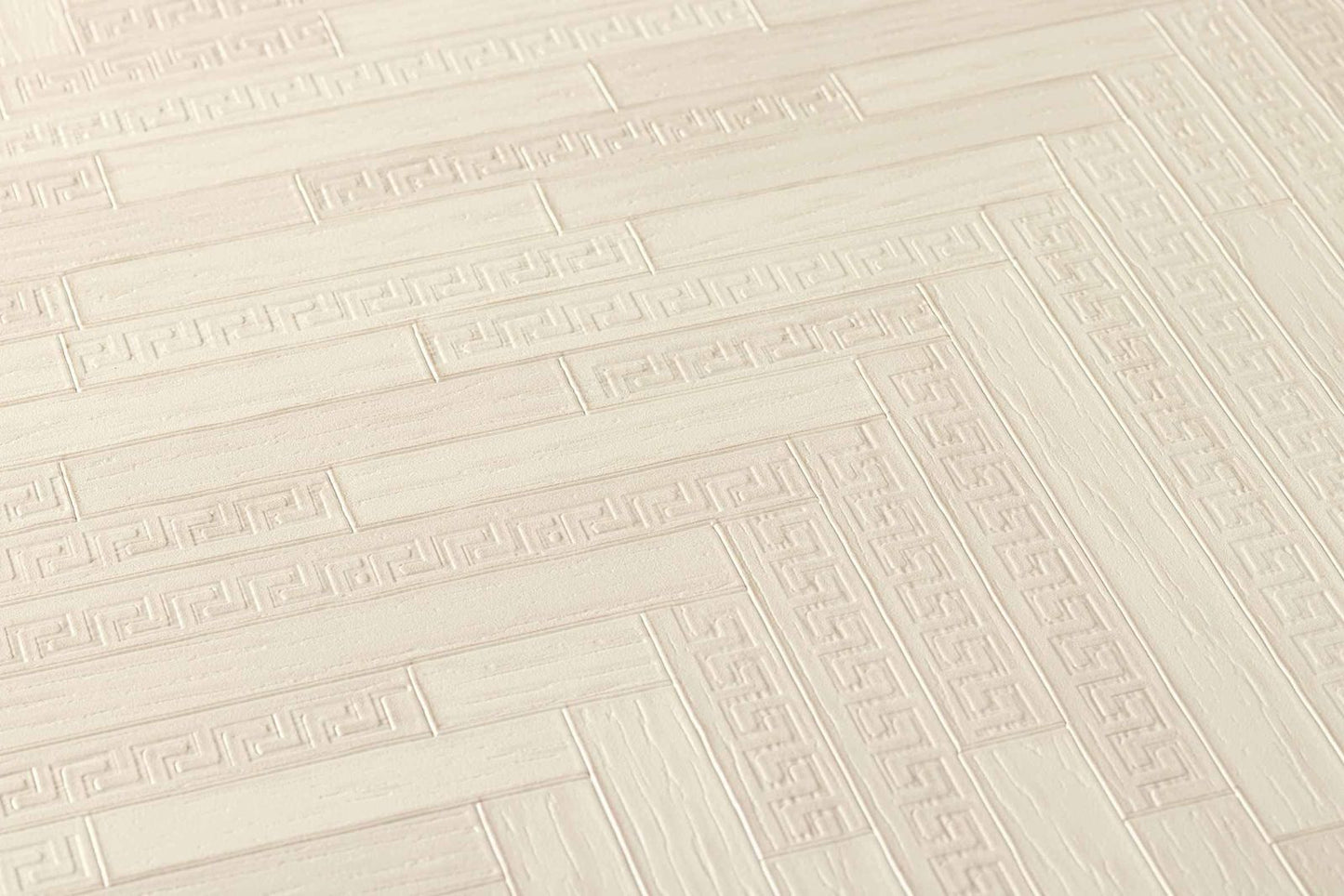  Versace Home Tapete Fischgrät Cremegrau Glanz 370515