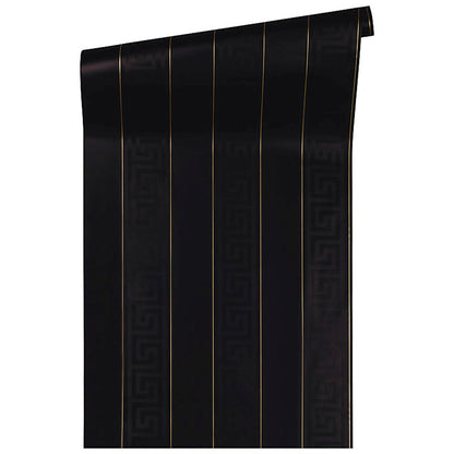  Versace Home Tapete Streifen Schwarz Gold Glanz 93524-4