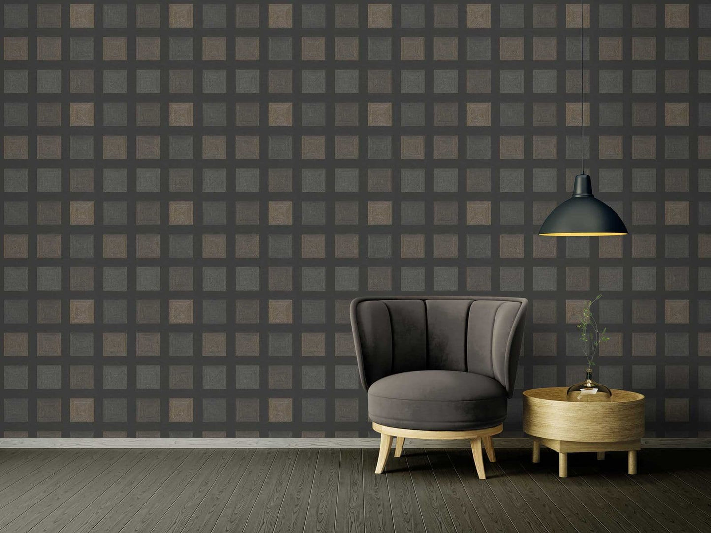 A.S. Creation Vinyltapete Kacheln Grafik Schwarz Bronze 37172-4