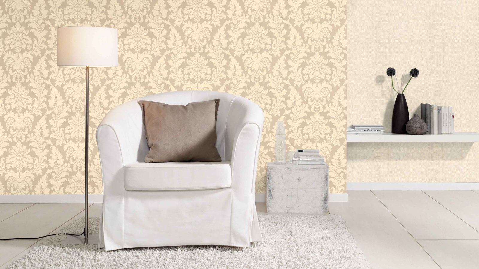  Vlies Tapete Barock Beigegold Creme Rasch 525427