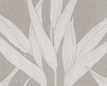  Vlies Tapete Blätter Dunkelgrau Hygge Livingwalls 36123-3