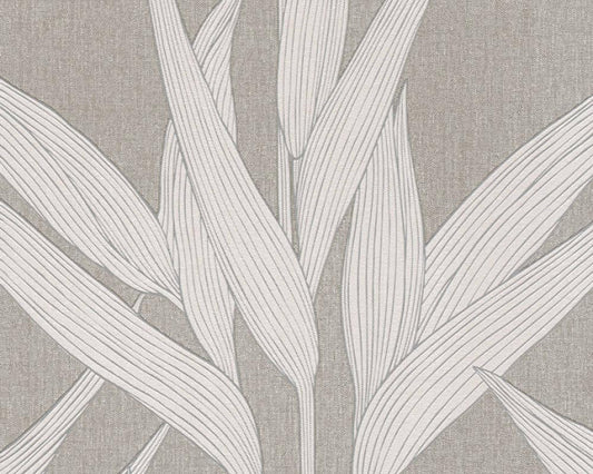  Vlies Tapete Blätter Dunkelgrau Hygge Livingwalls 36123-3