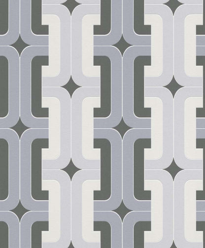 Vlies Tapete Design Retro Grau Hellgrau Rasch 804805