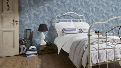  Vlies Tapete Palmenblatt Blau Hygge Livingwalls 36385-5