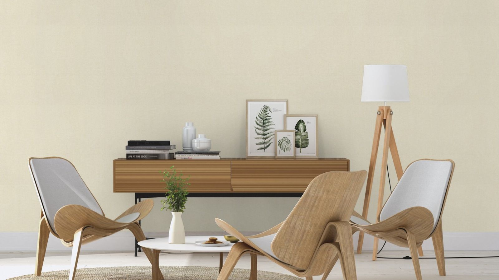  Tapete Vlies Uni Used-Design Beige Rasch 402322