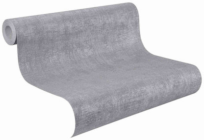  Vlies Tapete Uni Einfarbig Rasch Silbergrau 489941