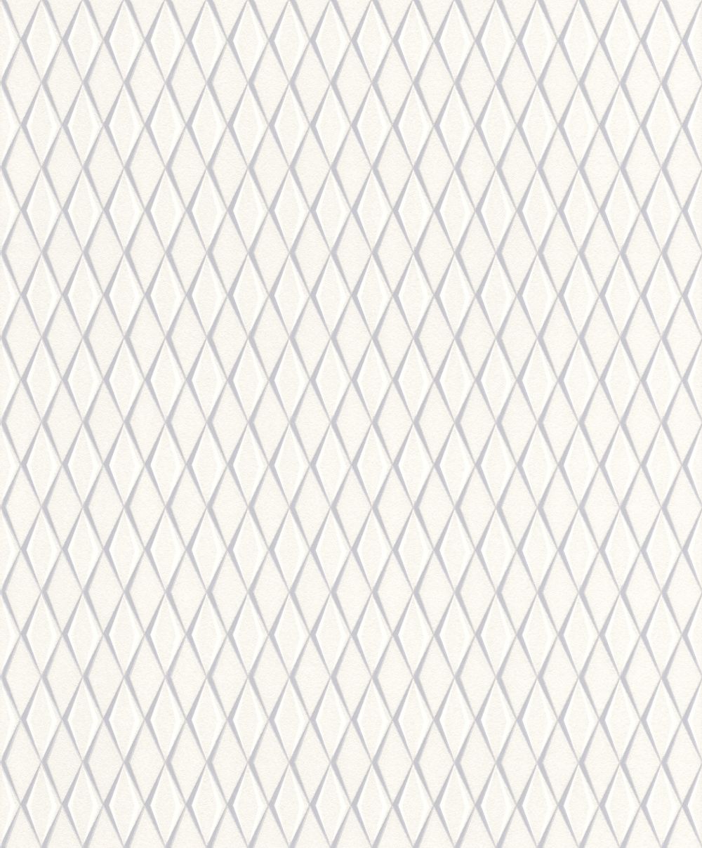  Vlies Tapete Rauten 3D Grau Metallic Rasch Cato 800760
