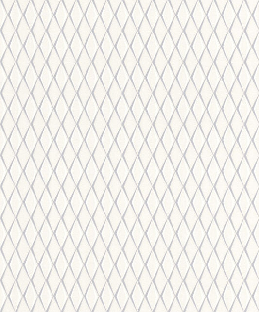  Vlies Tapete Rauten 3D Grau Metallic Rasch Cato 800760