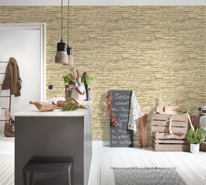 A.S. Creation Vlies Tapete Steinoptik Naturstein Beige AS Creation 7071-30