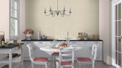  Vlies Tapete Uni Textil Design Creme Rasch 445206