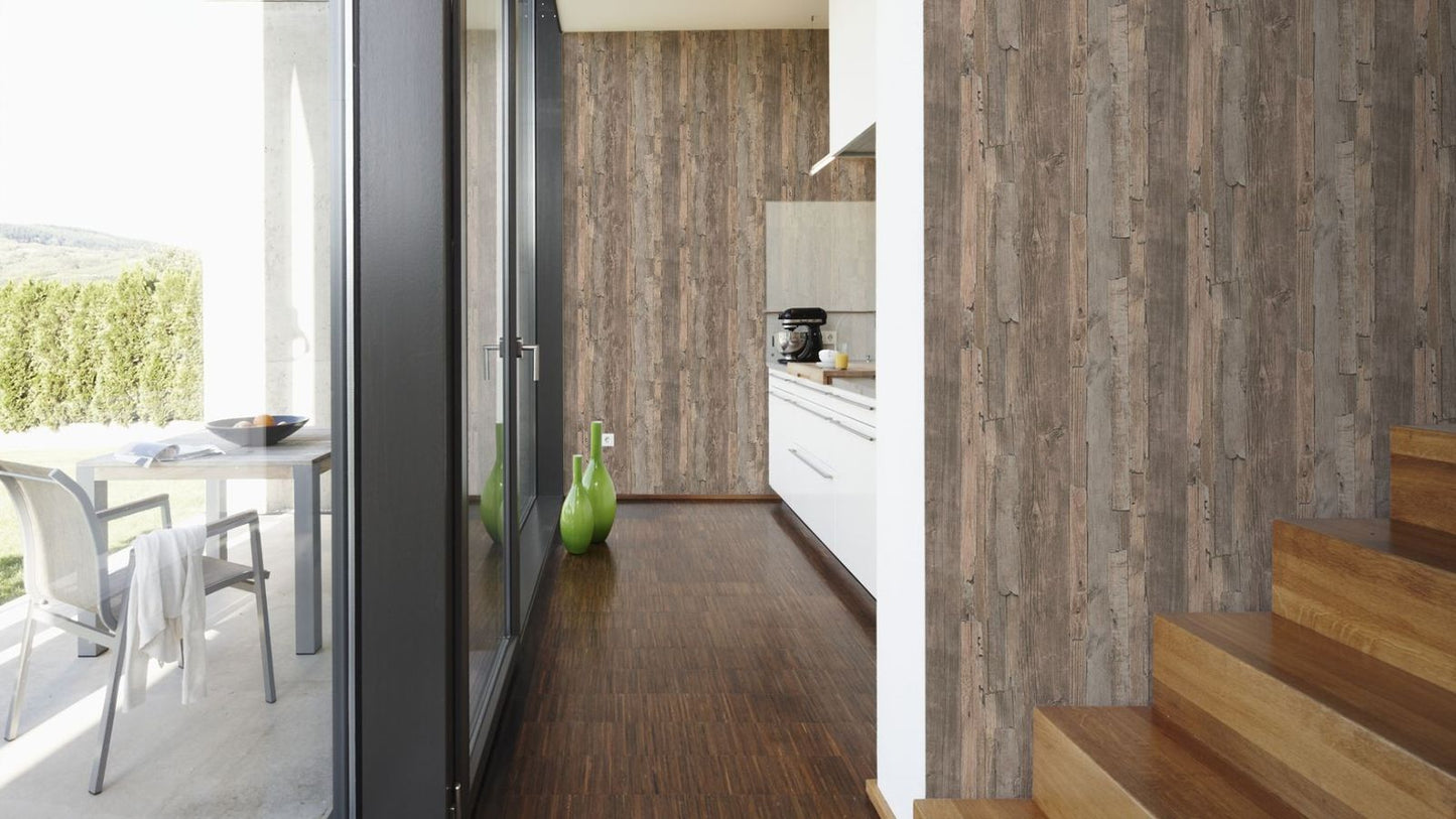  Vlies Tapete Holzoptik Holzbrett Braun Lutèce 95405-3