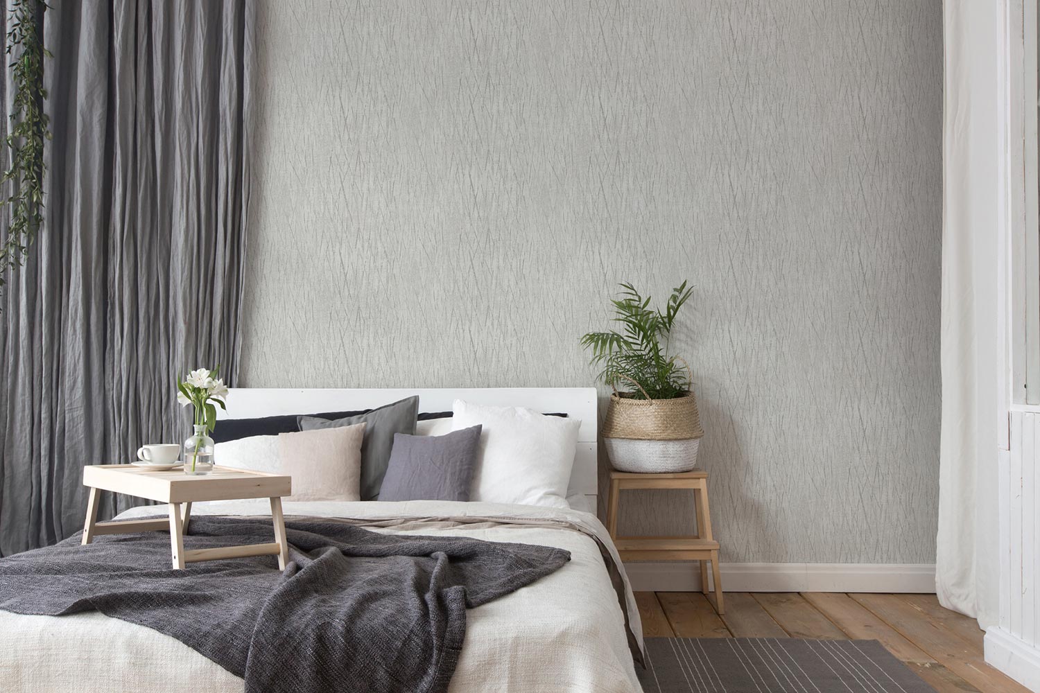 A.S. Creation Vliestapete 385987 Struktur Grau Silber Metallic