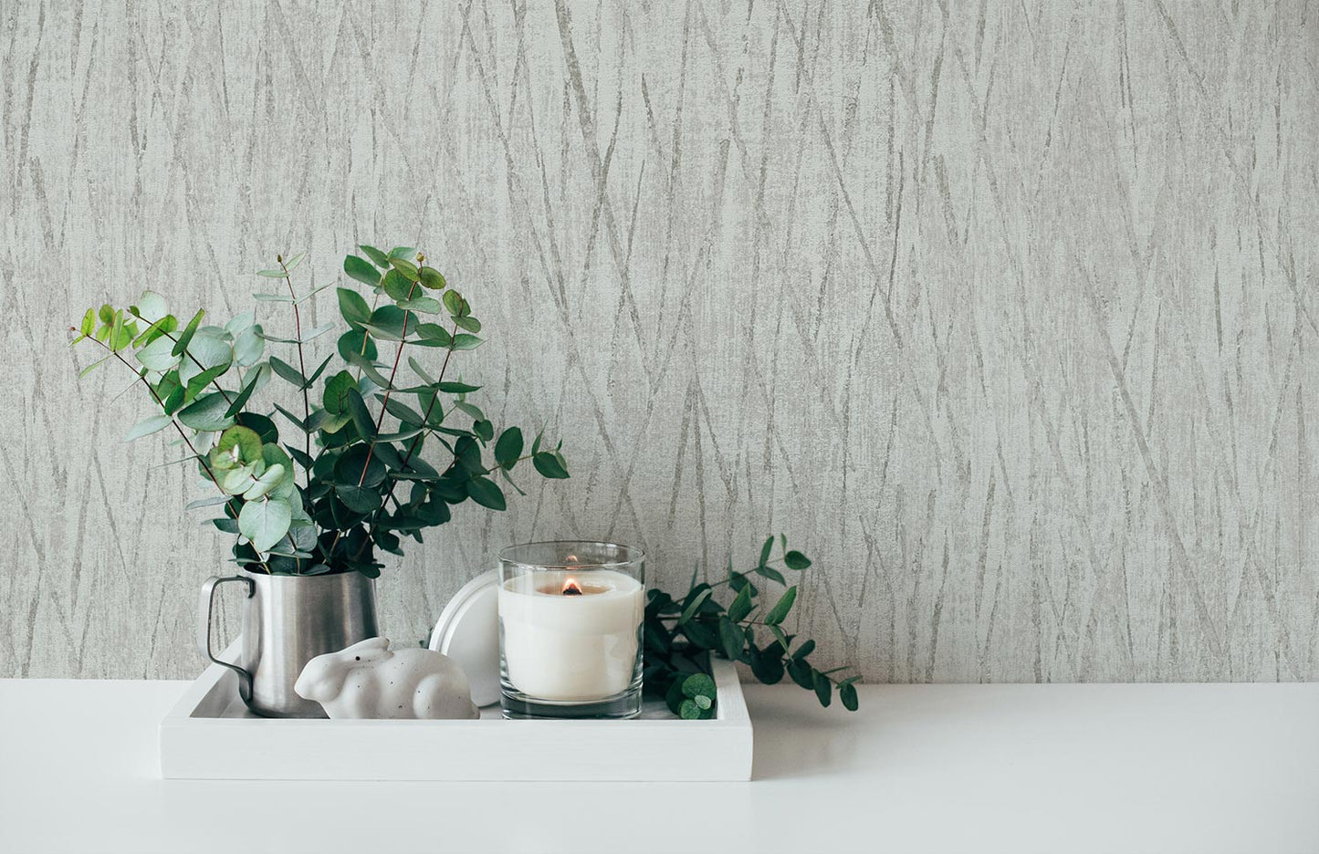A.S. Creation Vliestapete 385987 Struktur Grau Silber Metallic