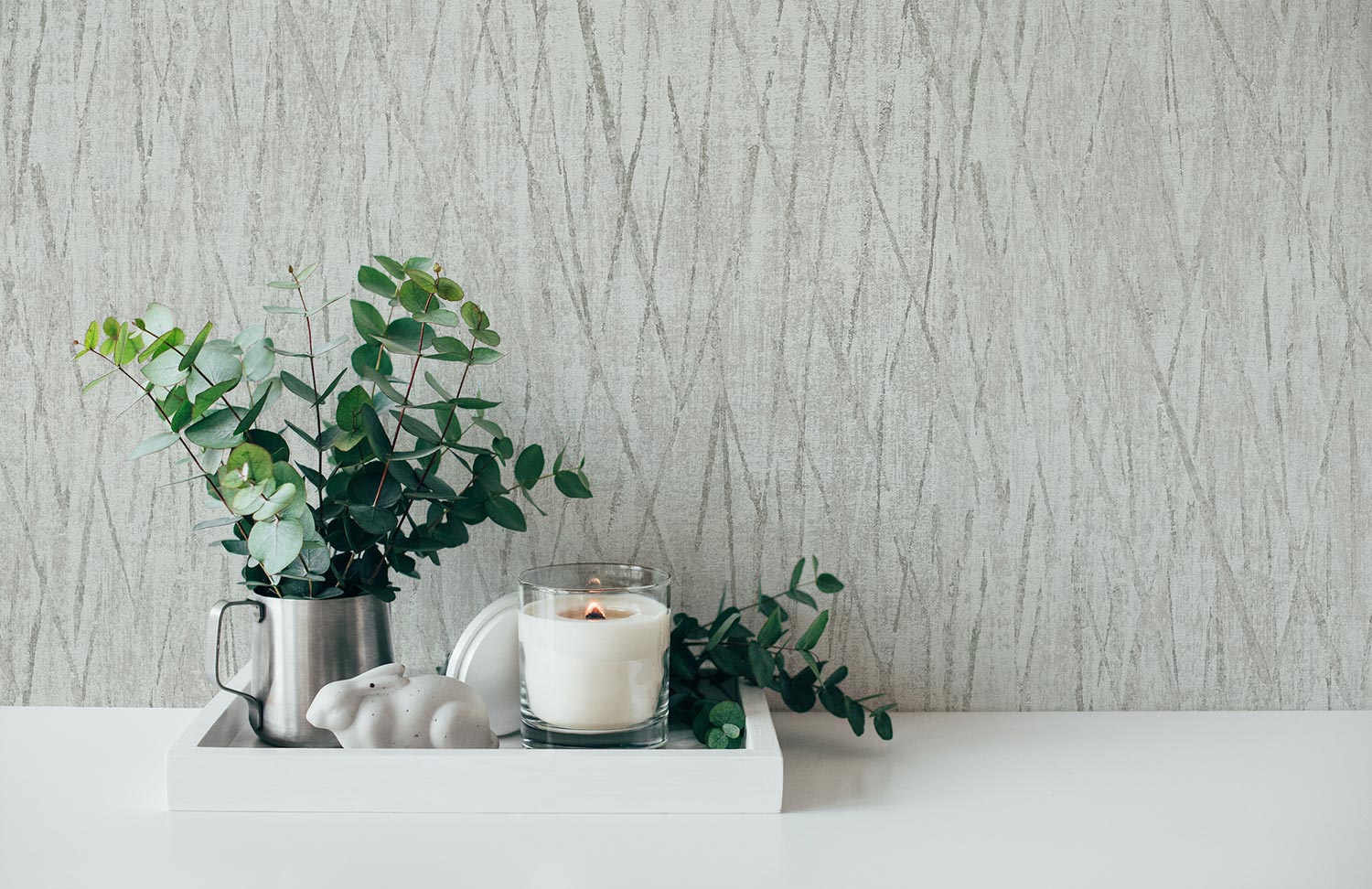 A.S. Creation Vliestapete 385987 Struktur Grau Silber Metallic