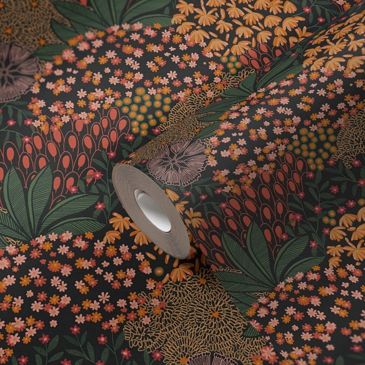A.S. Creation Vliestapete 38740-3 AS Creation Schwarz Orange Floral