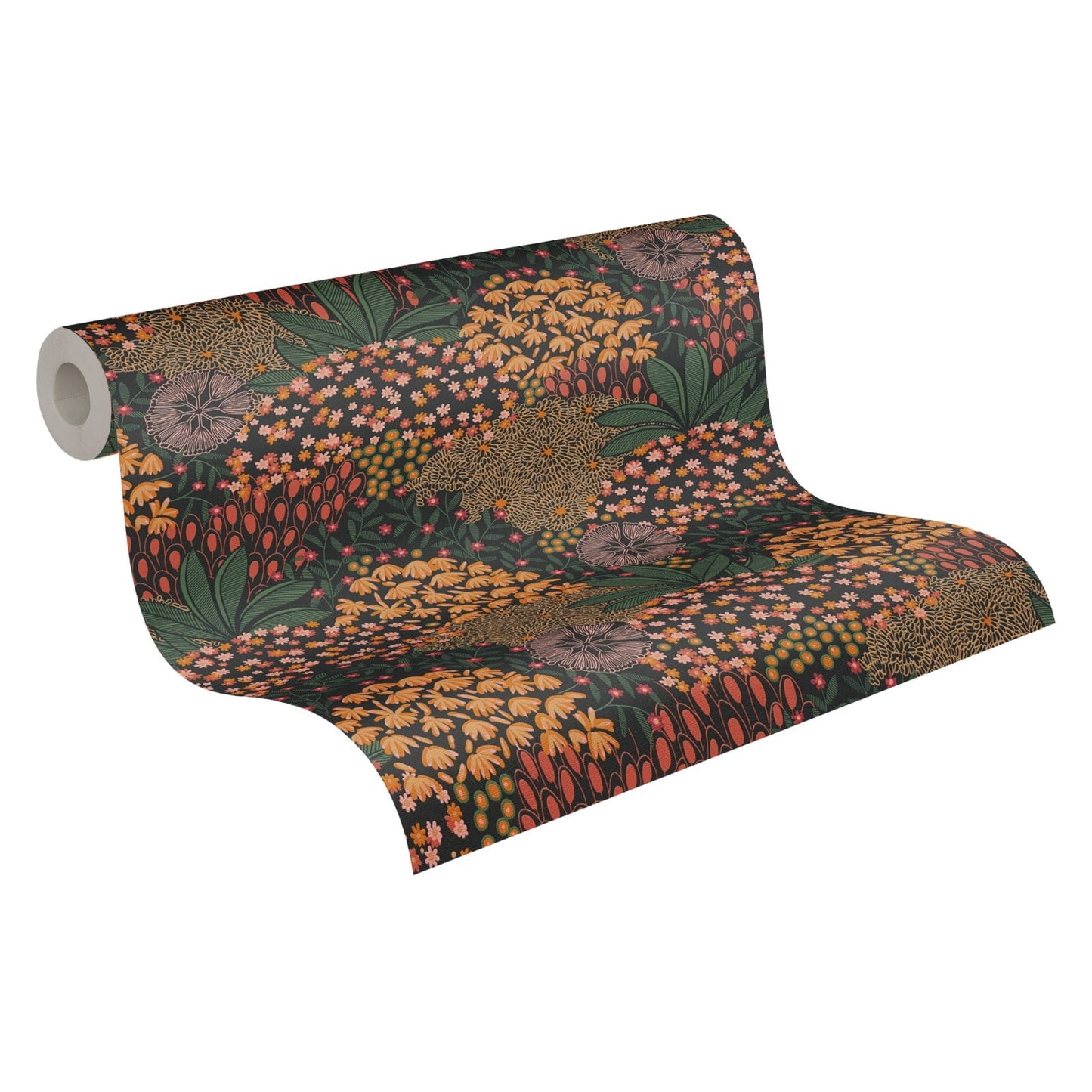 A.S. Creation Vliestapete 38740-3 AS Creation Schwarz Orange Floral