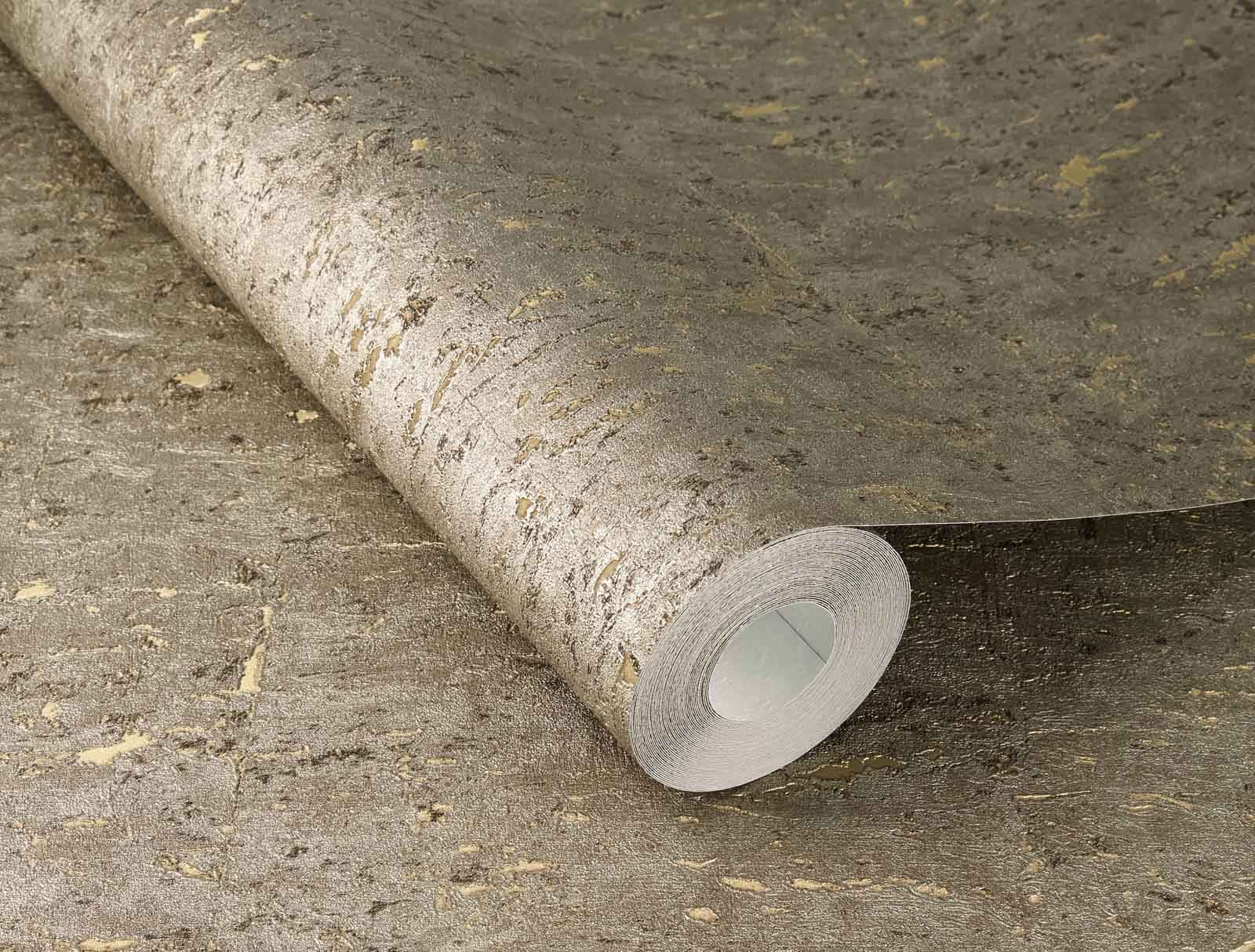  Vliestapete 538342 Rasch Gold Korkoptik