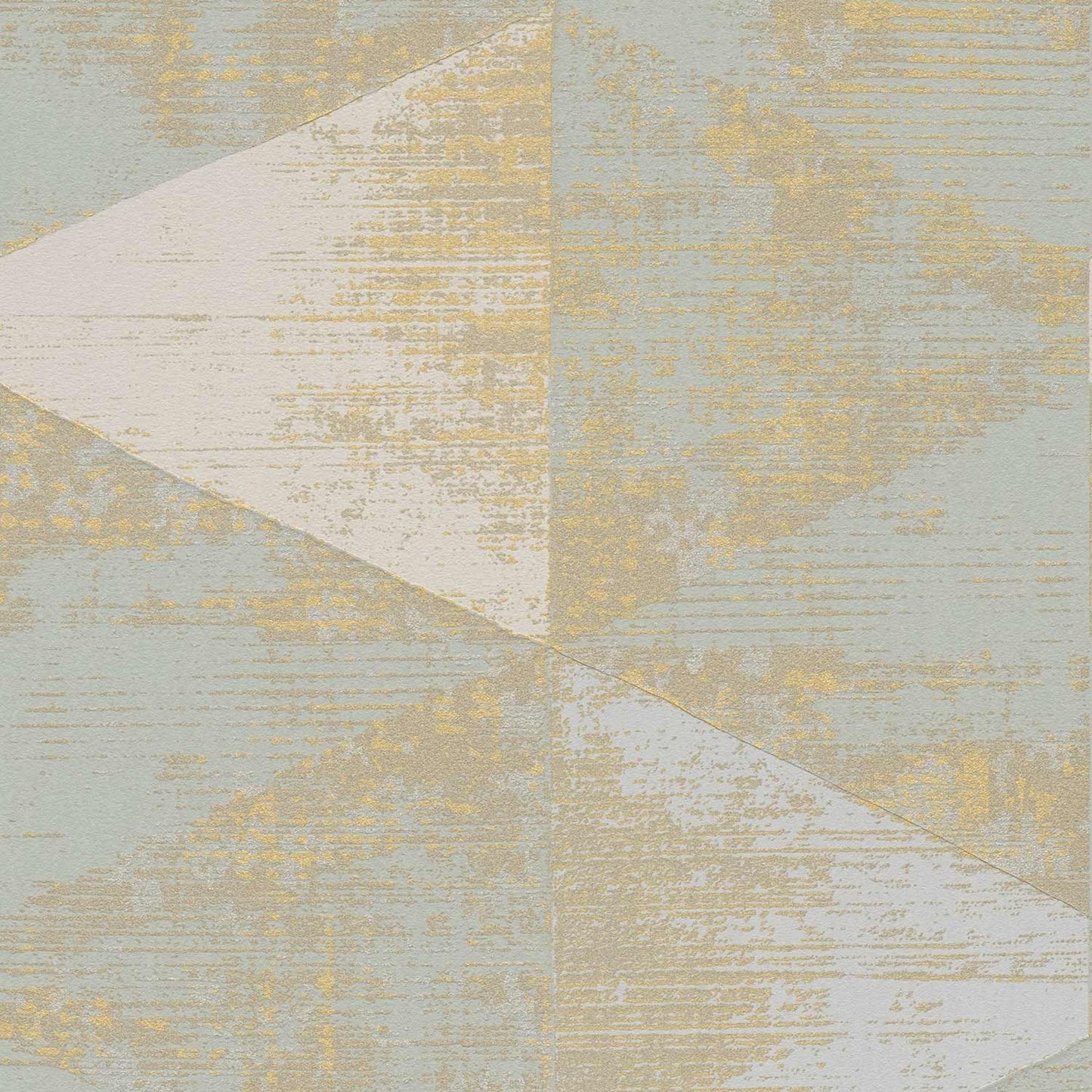 A.S. Creation Tapete Vlies Blau Gold Dreieck Vintage 383531 AS Geo Effect