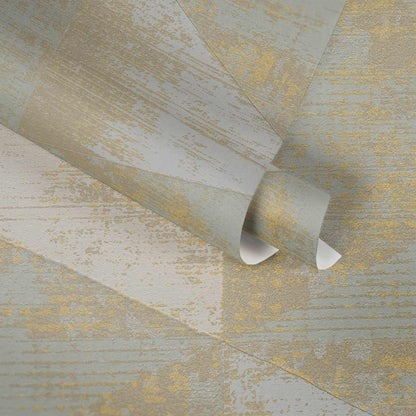 A.S. Creation Tapete Vlies Blau Gold Dreieck Vintage 383531 AS Geo Effect