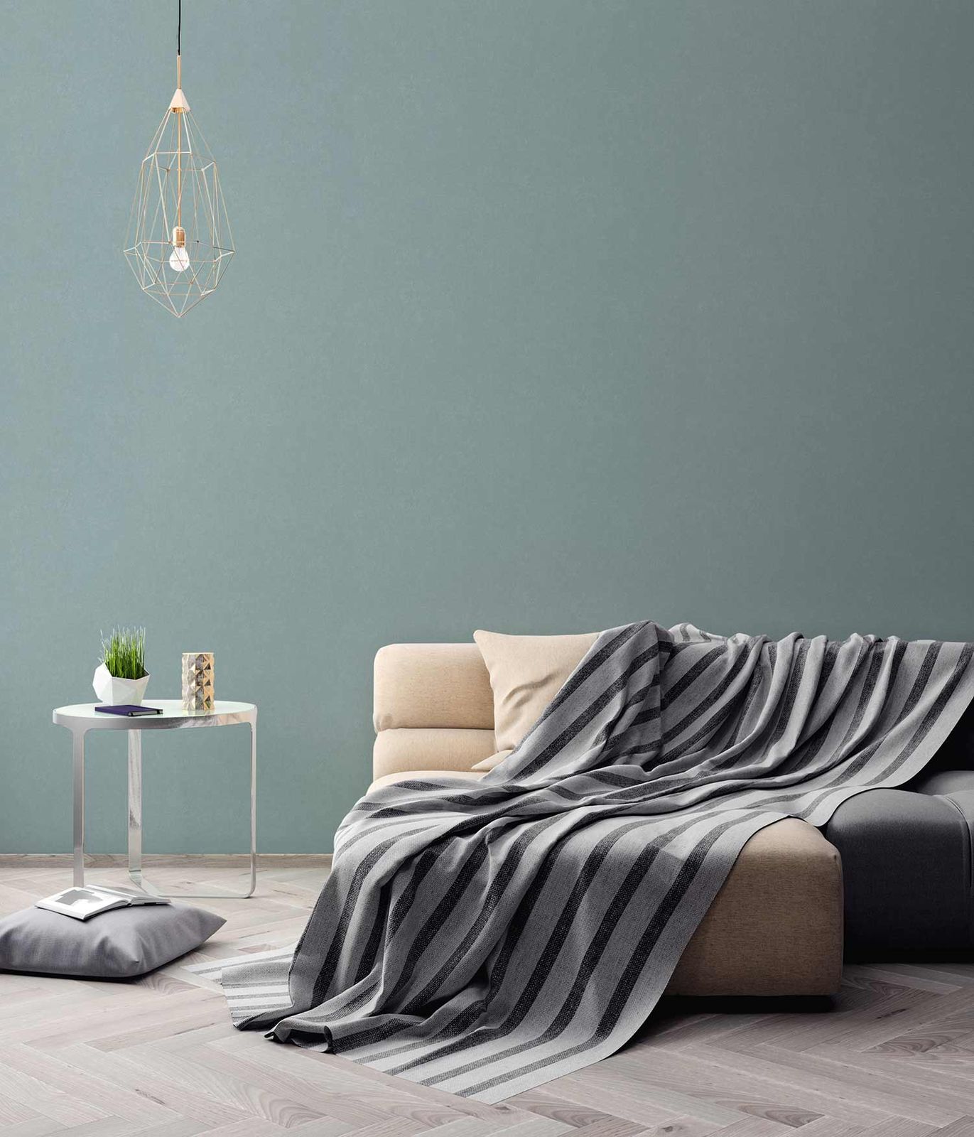 A.S. Creation Tapete Vlies Blau Einfarbig 385941 AS Geo Effect
