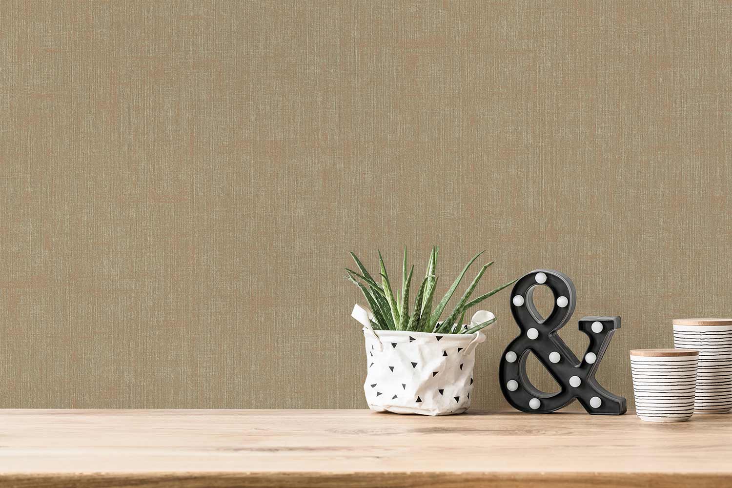 A.S. Creation Tapete Vlies Gold Beige Uni Meliert 385967 AS Geo Effect