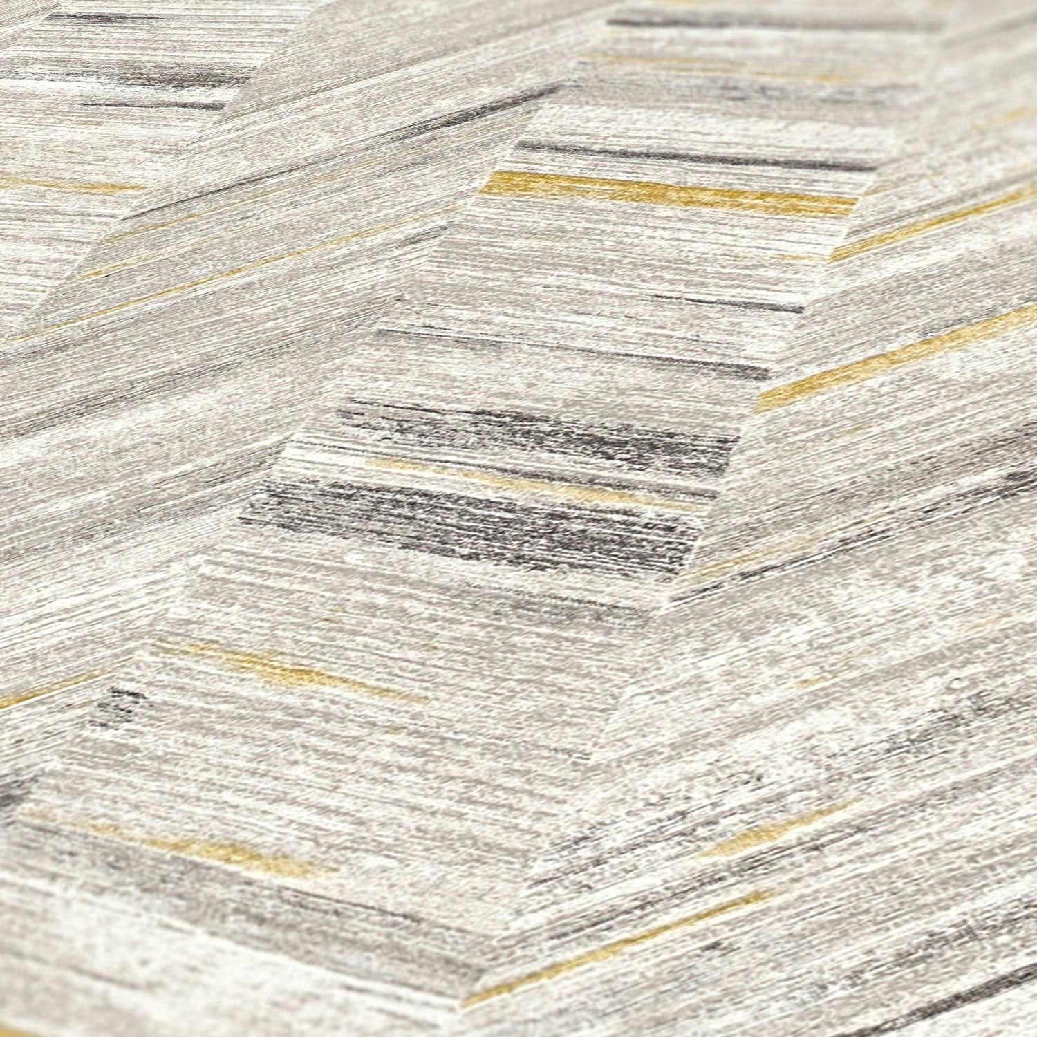 A.S. Creation Tapete Vlies Weiss Grau Zickzack 383093 AS Geo Effect