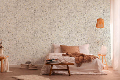 A.S. Creation Tapete Vlies Weiss Grau Zickzack 383093 AS Geo Effect