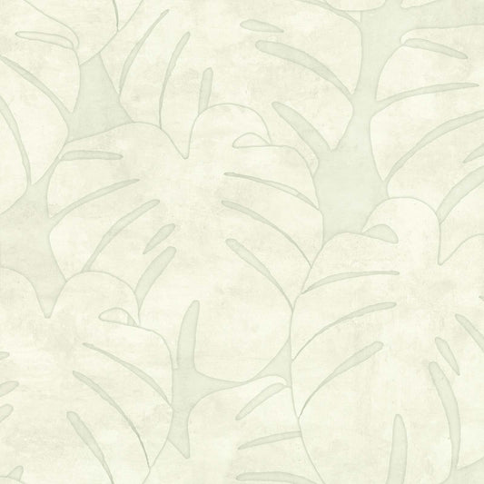  Vliestapete Aquarell Blätter Graugrün Jungle Fever 139002