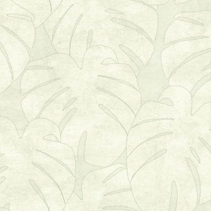  Vliestapete Aquarell Blätter Graugrün Jungle Fever 139002