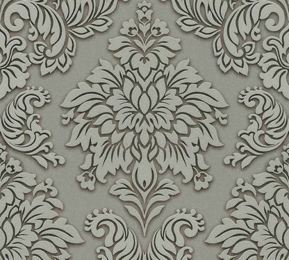  Vliestapete Barock Grüngrau Glitzer 36898-1