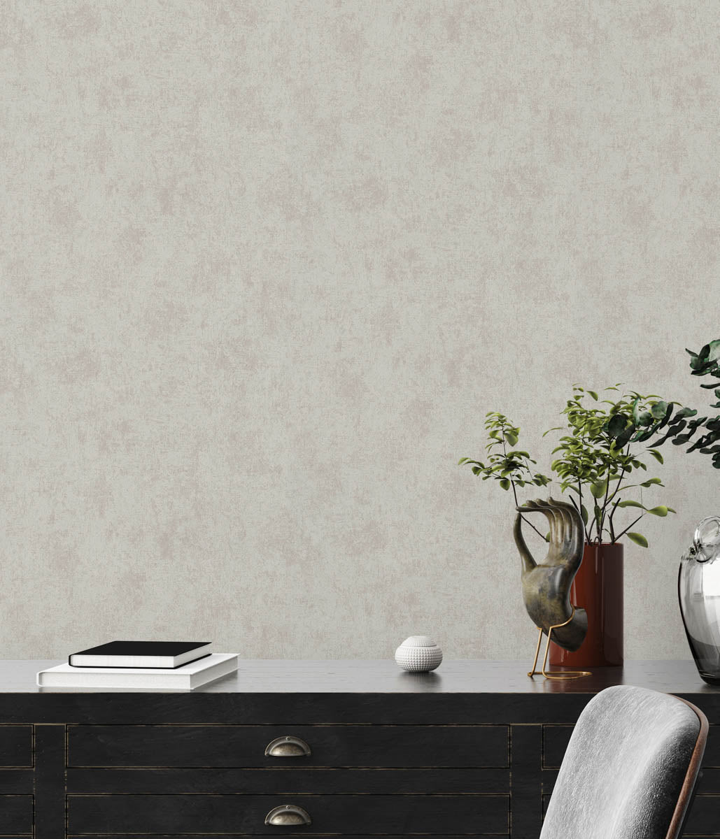 A.S. Creation Vliestapete Putzoptik Shabby Beige Silber Metallic 38969-7