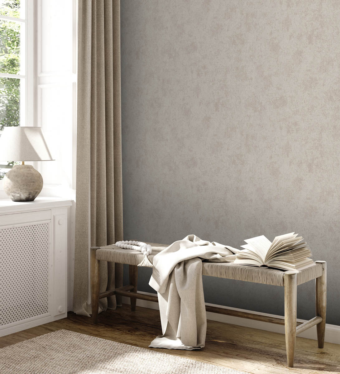 A.S. Creation Vliestapete Putzoptik Shabby Braun Silber Metallic 38969-8