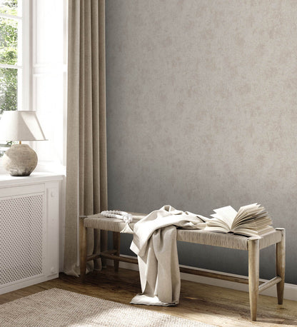 A.S. Creation Vliestapete Putzoptik Shabby Braun Silber Metallic 38969-8