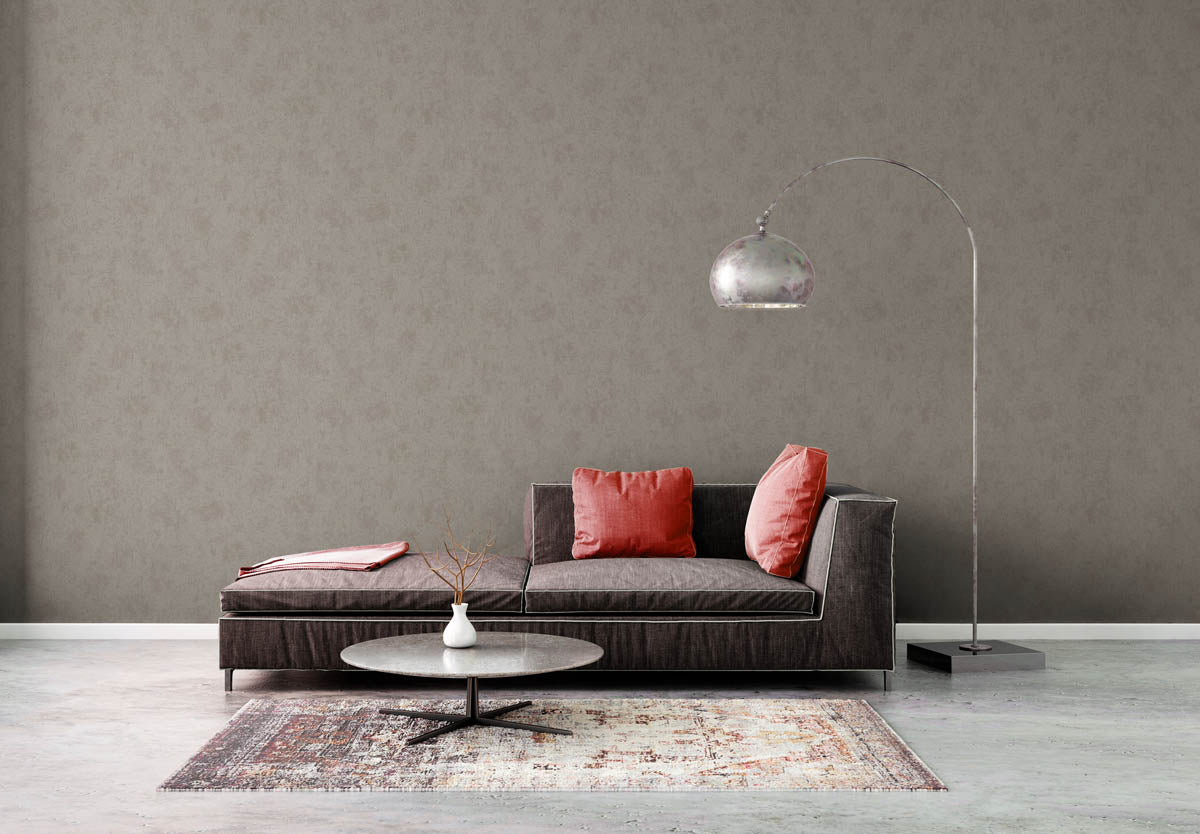 A.S. Creation Vliestapete Putzoptik Shabby Braun Silber Metallic 38969-8