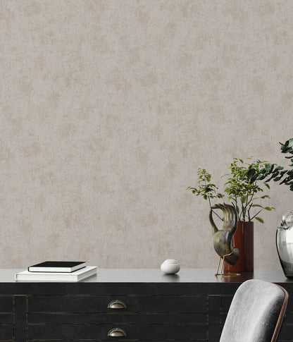 A.S. Creation Vliestapete Putzoptik Shabby Braun Silber Metallic 38969-8