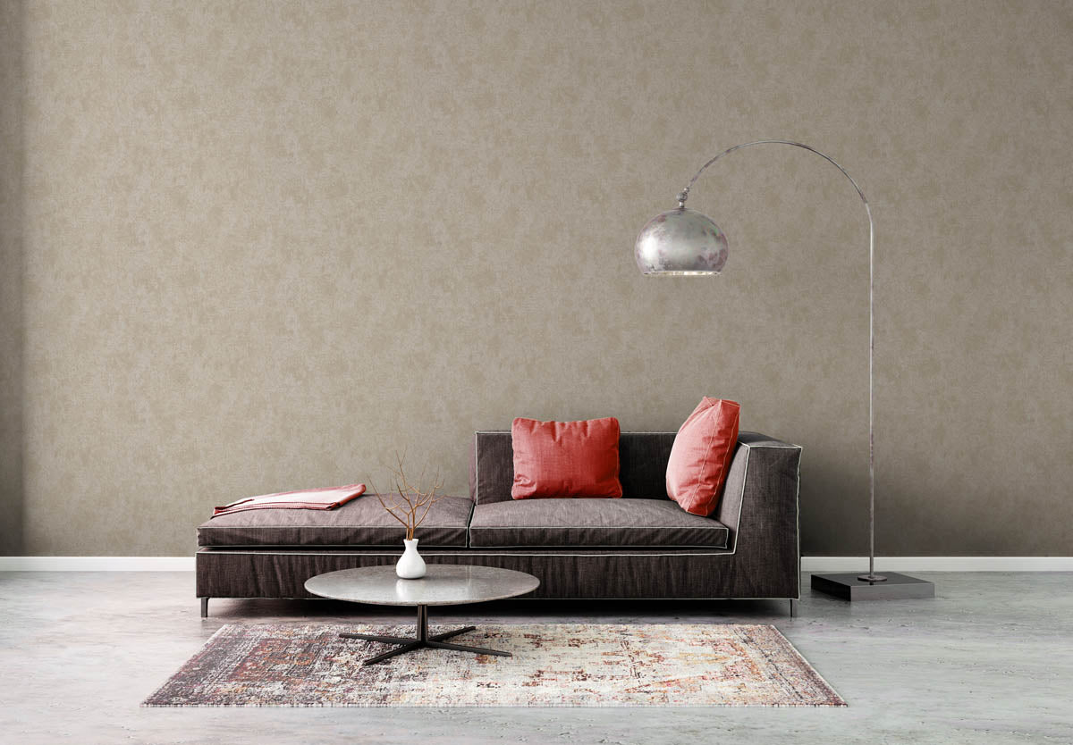 A.S. Creation Vliestapete Putzoptik Shabby Creme Silber Metallic 38969-5