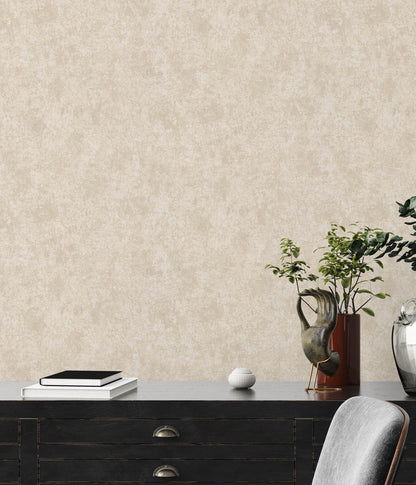 A.S. Creation Vliestapete Putzoptik Shabby Creme Silber Metallic 38969-5