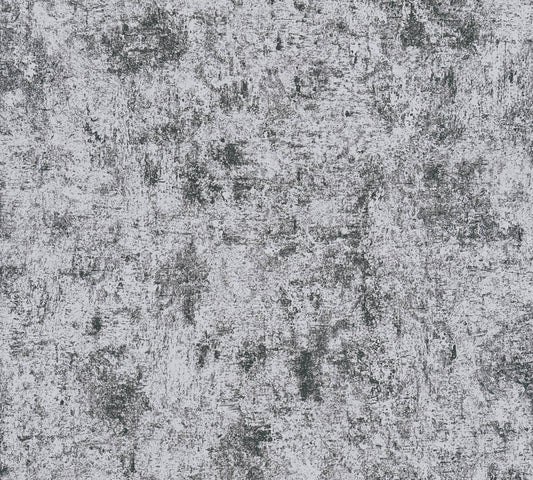 A.S. Creation Vliestapete Putzoptik Shabby Schwarz Silber Metallic 38969-6