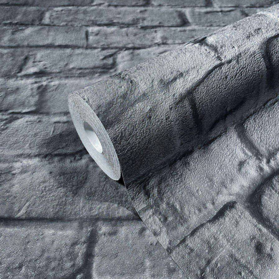  Vliestapete Dunkelgrau Steinmauer Marburg 34170
