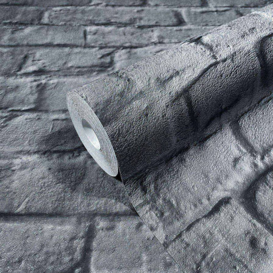  Vliestapete Dunkelgrau Steinmauer Marburg 34170