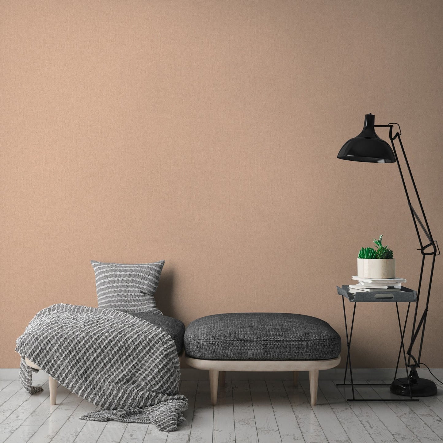 A.S. Creation Vliestapete Apricot Leinen Optik Struktur 39039-5