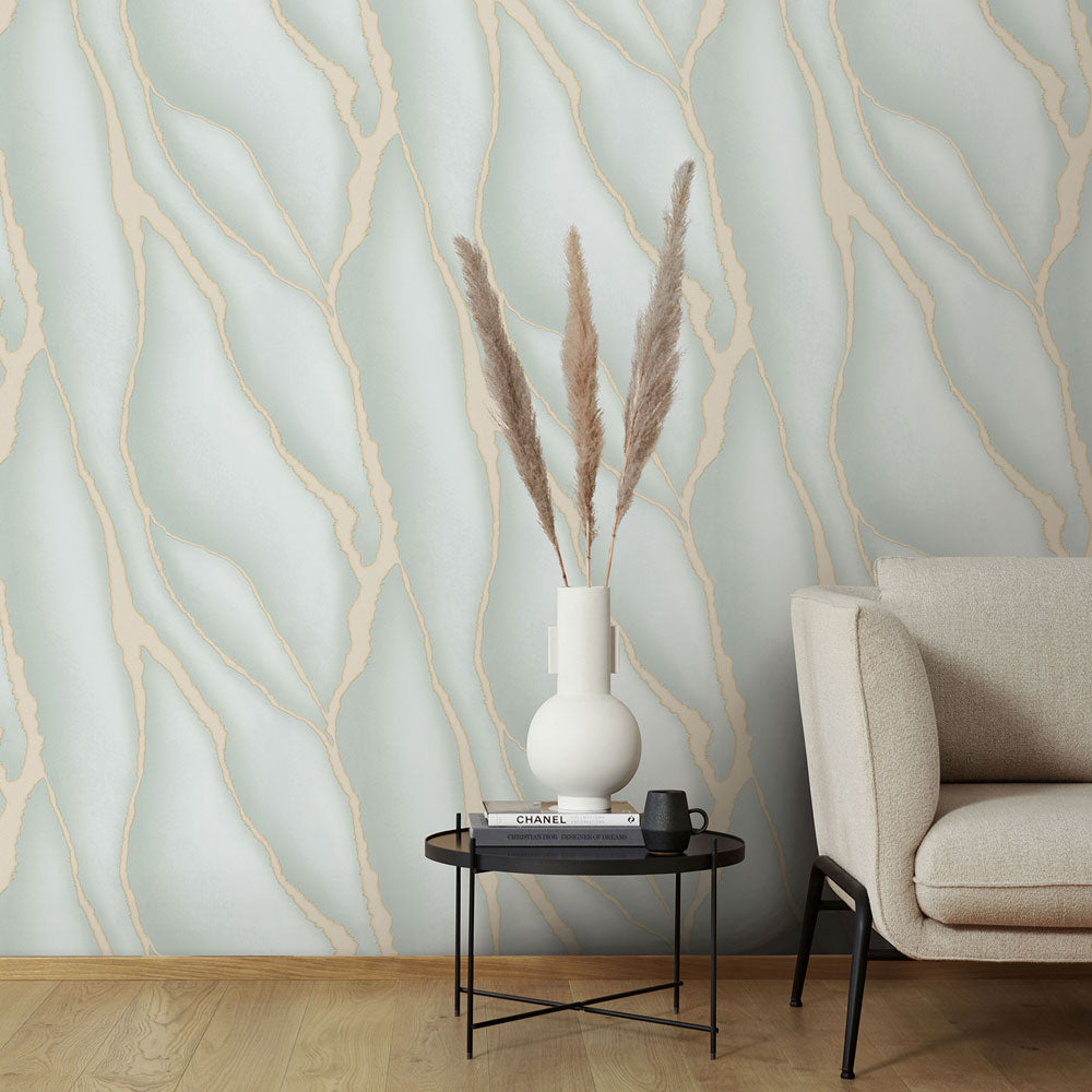  Vliestapete Elle Risse Effekt Grün Beige 10345-07