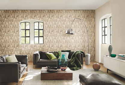  Vliestapete Factory 2 446654 Holzoptik Creme Beige