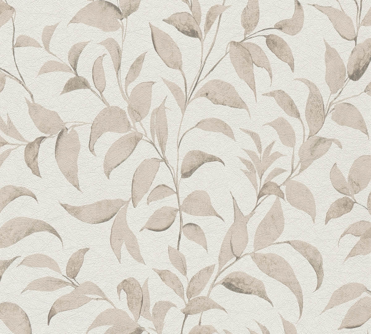A.S. Creation Vliestapete Blätter Illustration Weiß Beige 38962-2