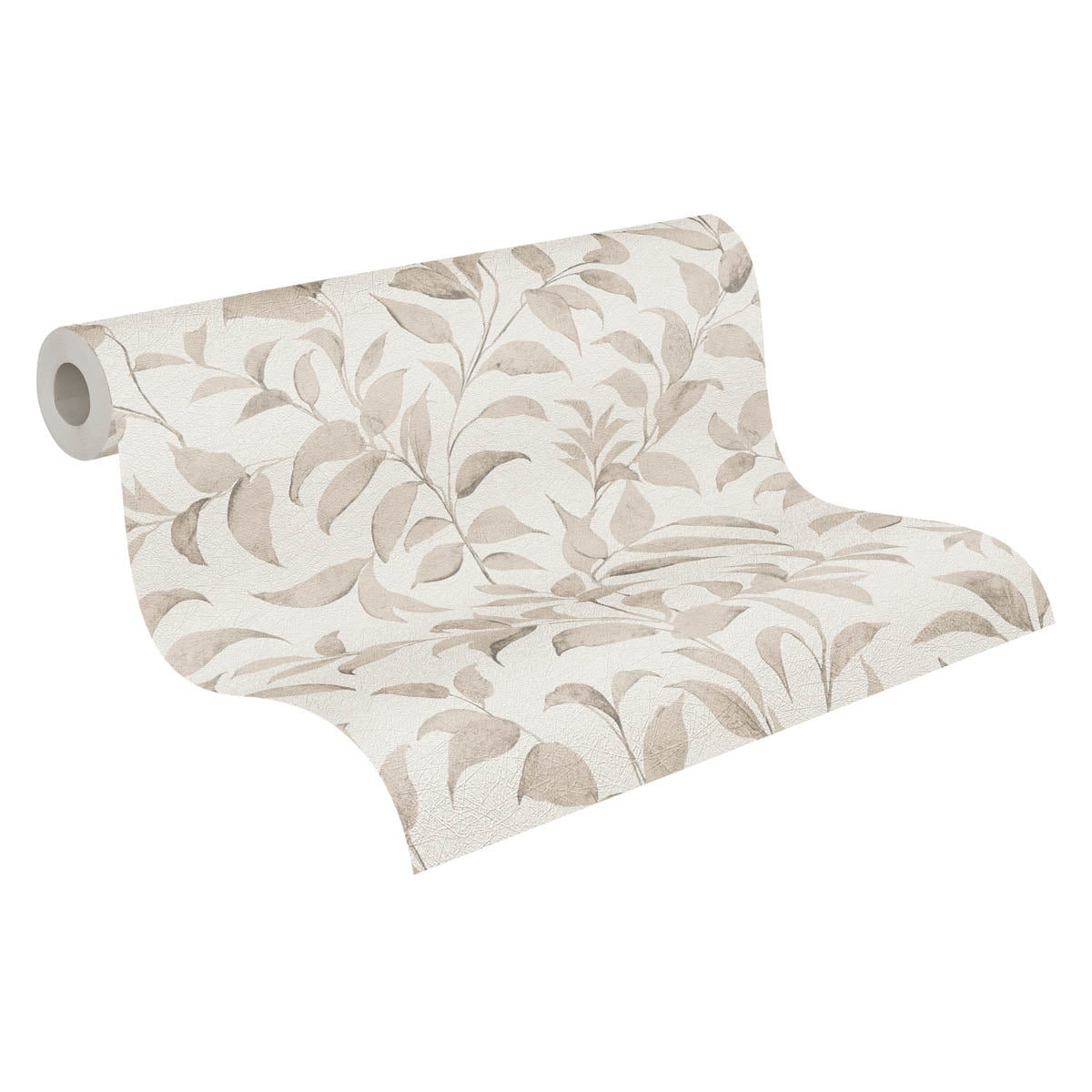 A.S. Creation Vliestapete Blätter Illustration Weiß Beige 38962-2