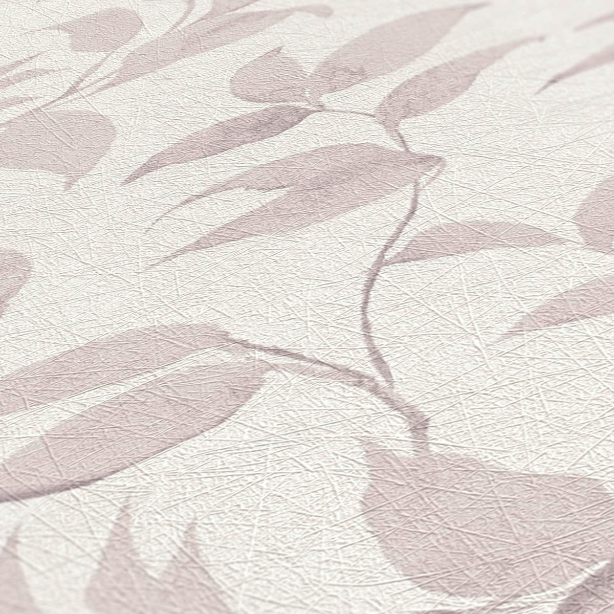 A.S. Creation Vliestapete Blätter Illustration Weiß Rosa 38962-1