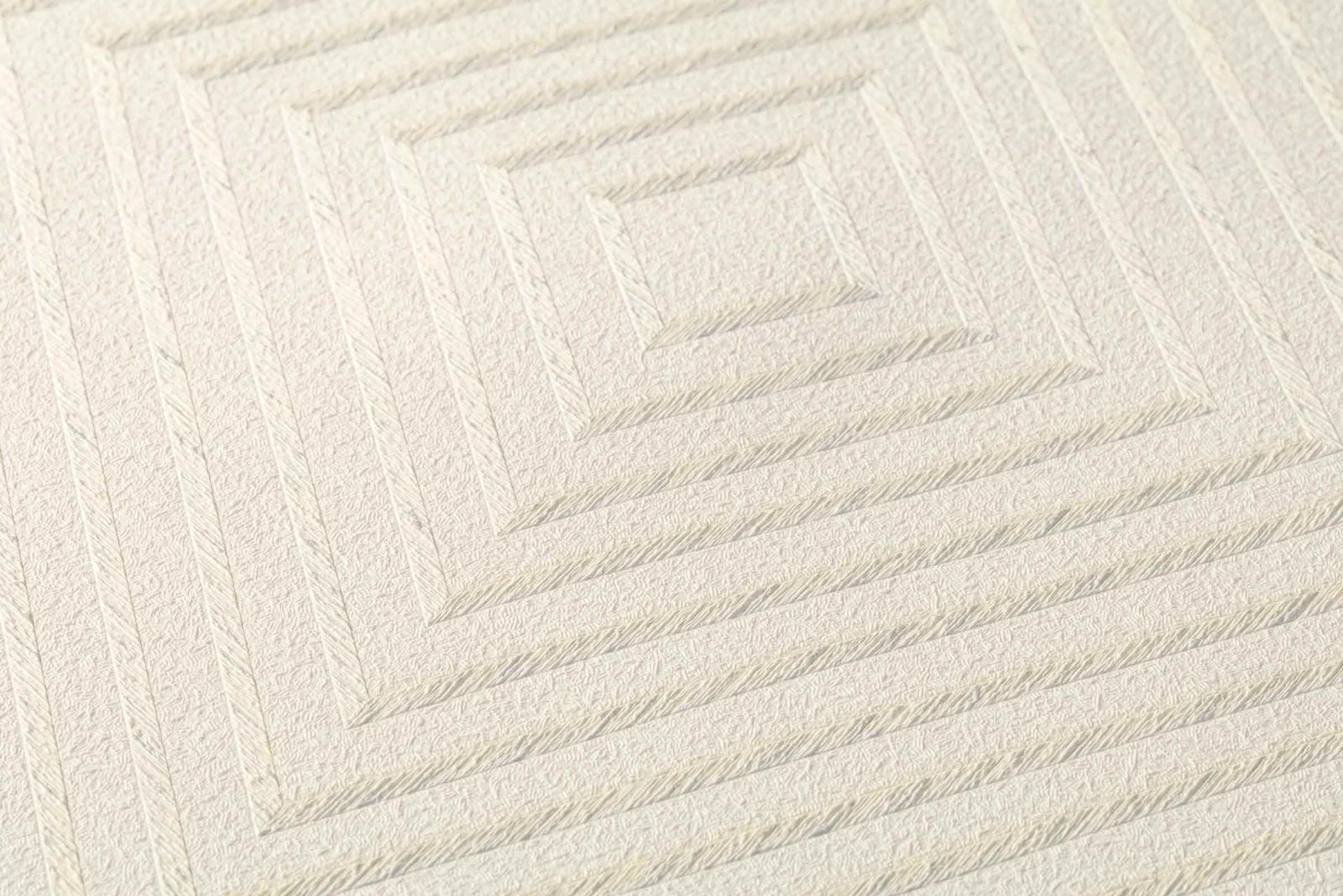  Vliestapete Grafik Raute Weißgrau Creme 36926-3